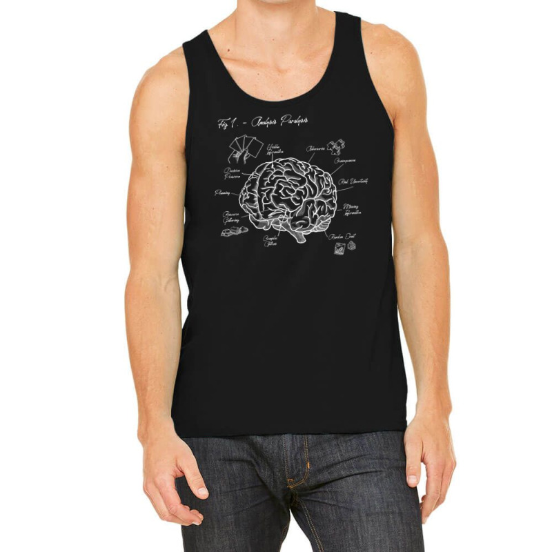 Analysis Paralysis - White Print Tank Top by ArthurJungbauer | Artistshot