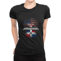 American Raised With Dominican Roots Republic Ladies Fitted T-shirt | Artistshot