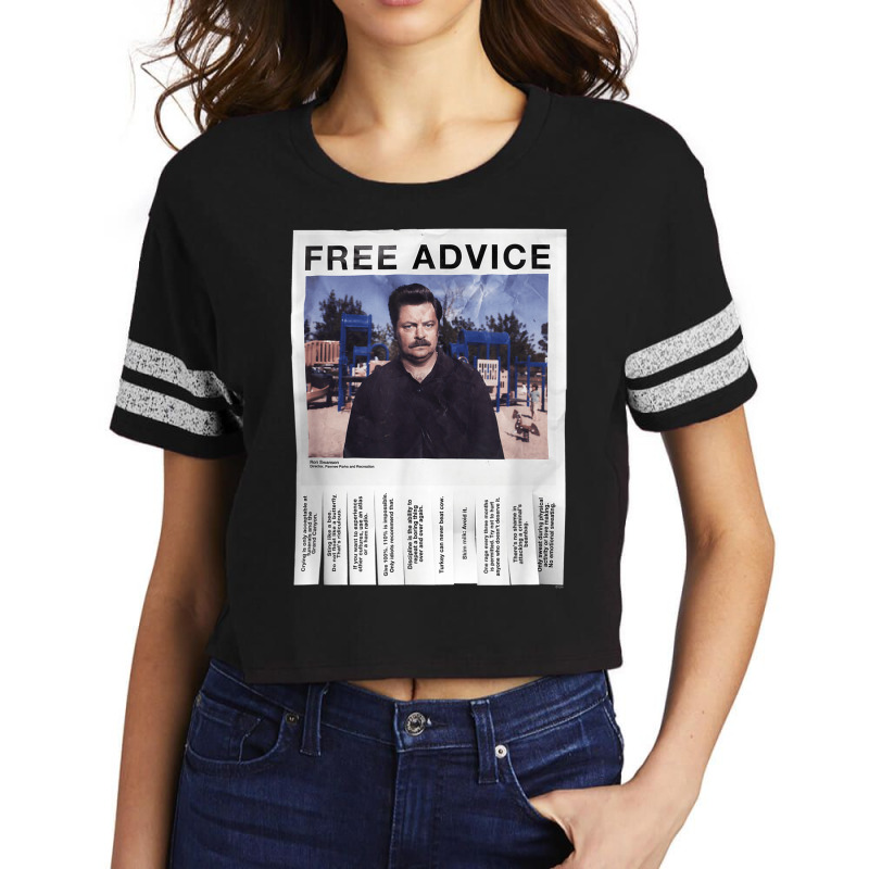 Parks Recreation Free Advice Poster Scorecard Crop Tee by AbeaJuanje | Artistshot