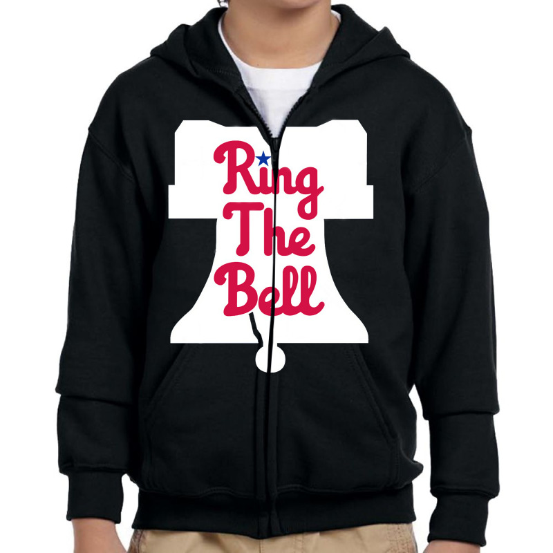 Vintage Philly Ring The Bell Philadelphia Baseball Christmas Long Slee Youth Zipper Hoodie | Artistshot