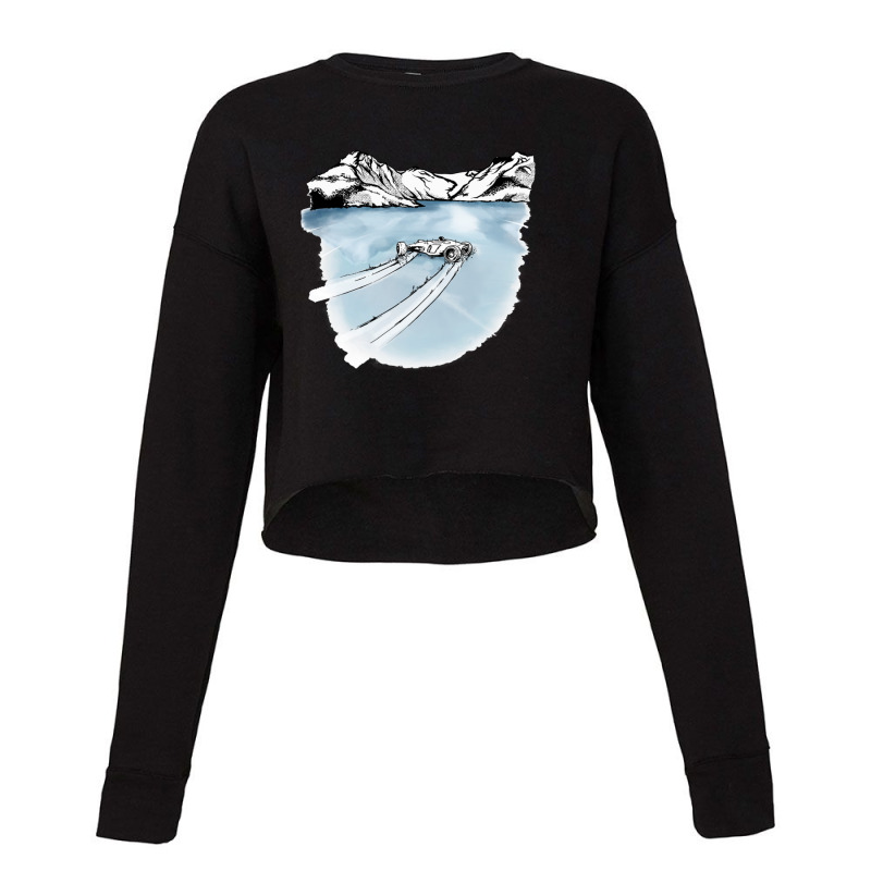 Trackmania - Arctic Lake Slide Cropped Sweater by GaryDustinKnutson | Artistshot