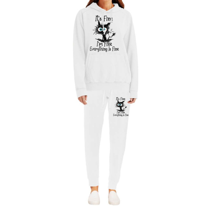 It's Fine I'm Fine Everything Is Fine Funny Cat T Shirt Hoodie & Jogger Set | Artistshot