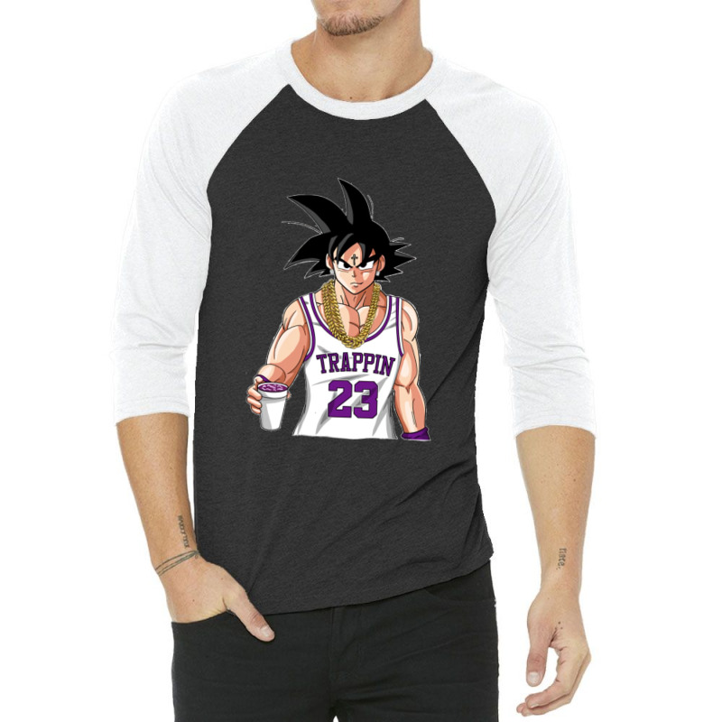 Trap Goku 3/4 Sleeve Shirt | Artistshot