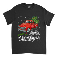 Vintage Wagon Red Truck Christmas Tree Pajama Family Xmas Classic T-shirt | Artistshot