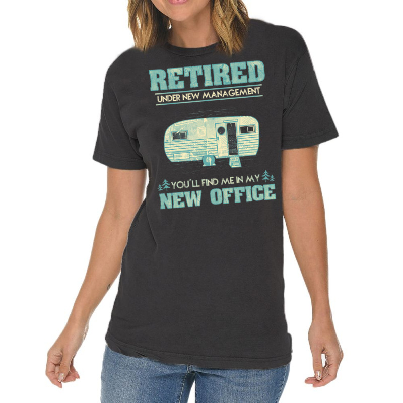 Retirement Camping Rv Caravan Retiree New Office Vintage T-Shirt by Elisaclothing | Artistshot