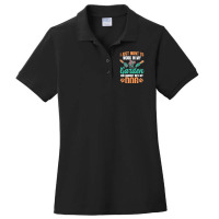 I Just Want To Work In My Garden And Hang Out With My Dog Ladies Polo Shirt | Artistshot