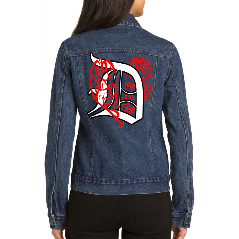 Cœur D Ladies Denim Jacket by nowlam | Artistshot