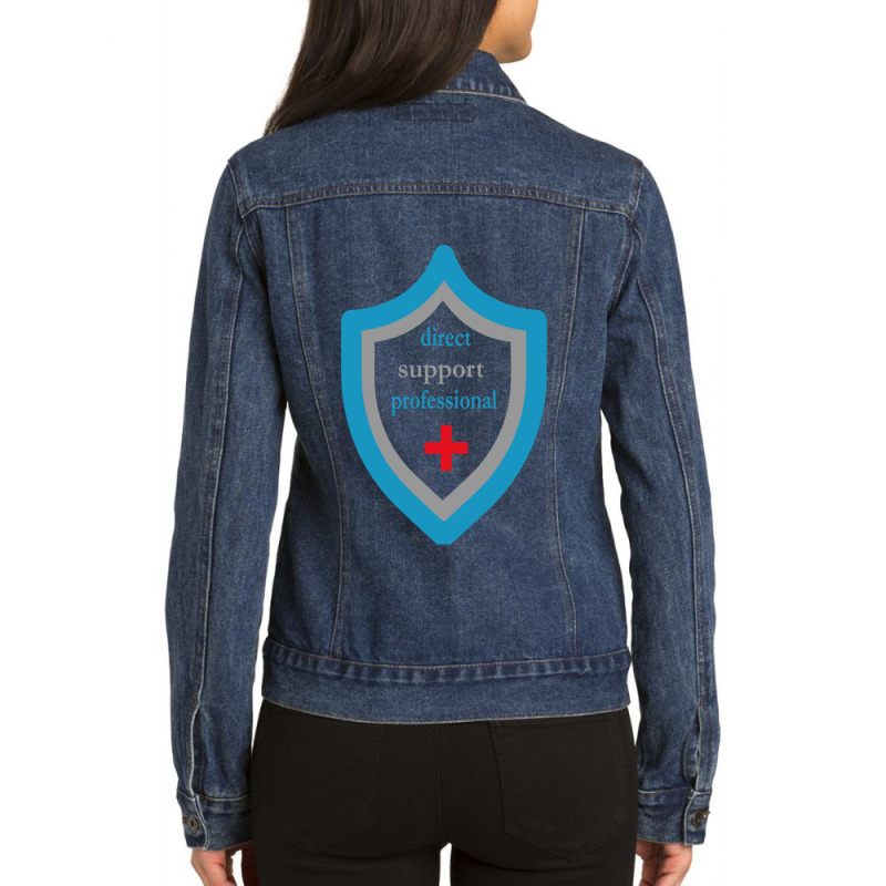 Direct Support Professional167 Ladies Denim Jacket by ALLENSTEPHENS | Artistshot