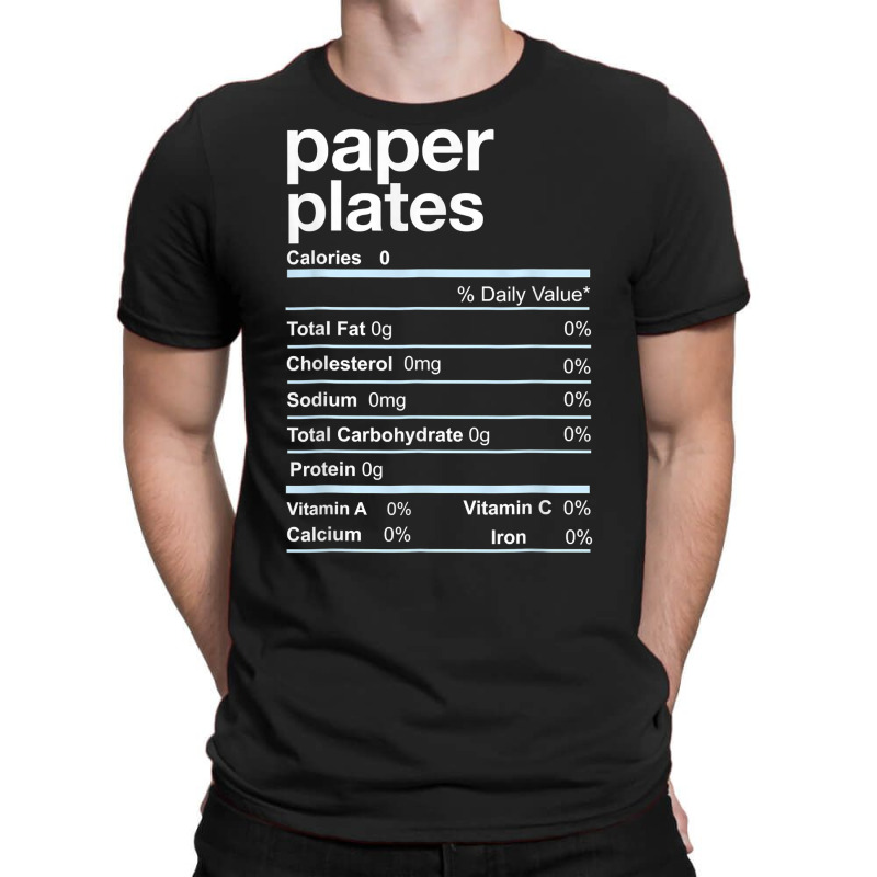 Paper Plates Nutrition Facts Thanksgiving Christmas T Shirt T-shirt | Artistshot