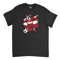 Dabbing French Bulldog Latvia Soccer Fans Jersey Football Classic T-shirt | Artistshot