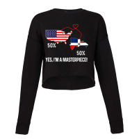 Half American Half Dominican Flag Combined Rd Usa Pride T Shirt Cropped Sweater | Artistshot