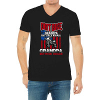 Dirt Bike Grandpa Just Like A Normal V-neck Tee | Artistshot