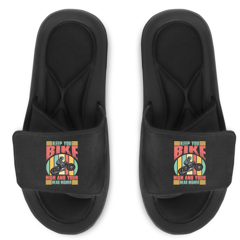 Keep You Bike High And Your Head Higher Slide Sandal | Artistshot