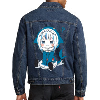 Gawr Gura Men Denim Jacket | Artistshot