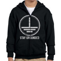 Mens Electrician Stay Grounded Funny Nerd Engineer Gift Youth Zipper Hoodie | Artistshot