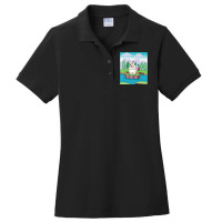 Cuddly Polar Bear On A Small Island On A Lake Premium T Shirt Ladies Polo Shirt | Artistshot