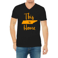 Tennessee State Graphic Gift Orange Tennessee This Is Home Sweatshirt V-neck Tee | Artistshot