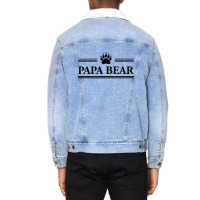 Papa Bear Unisex Sherpa-lined Denim Jacket | Artistshot