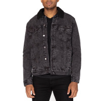 This Guy Loves His Wife Unisex Sherpa-lined Denim Jacket | Artistshot