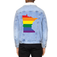 Minnesota Rainbow Flag Unisex Sherpa-lined Denim Jacket | Artistshot