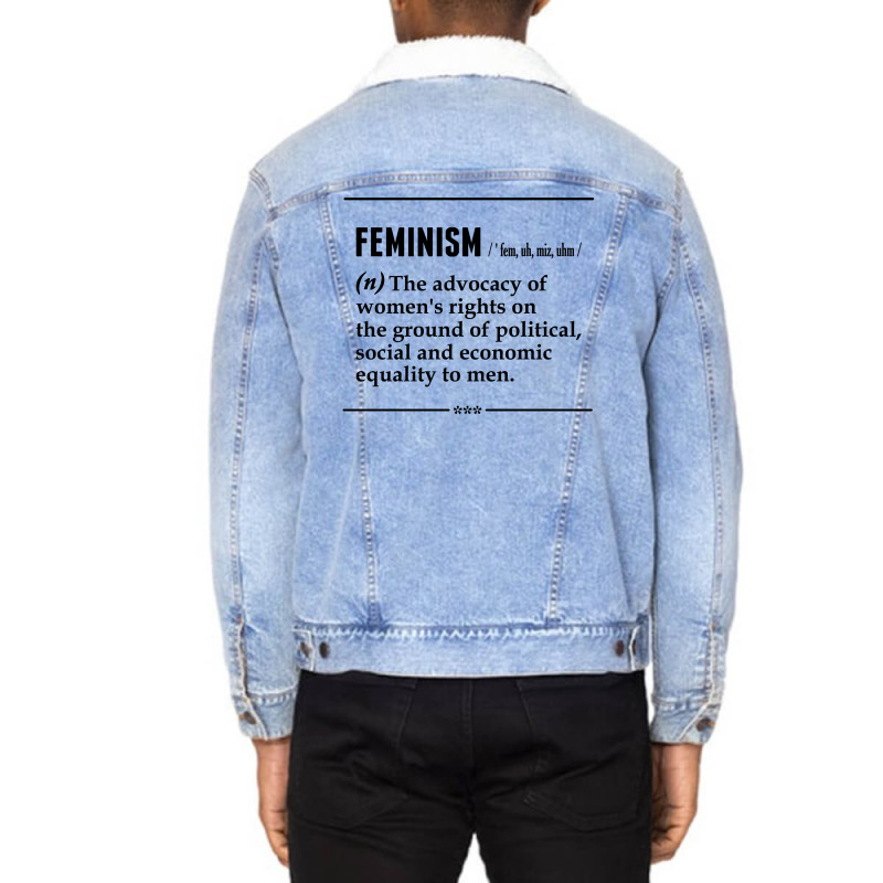 Feminism Noun Unisex Sherpa-lined Denim Jacket | Artistshot