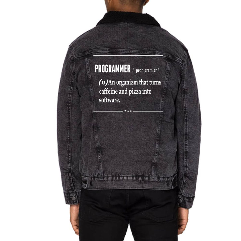 Programmer  Noun Unisex Sherpa-lined Denim Jacket | Artistshot