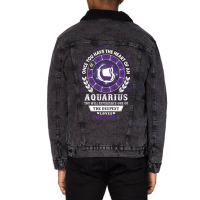 Aquarius - Deepest Loves Possible Unisex Sherpa-lined Denim Jacket | Artistshot