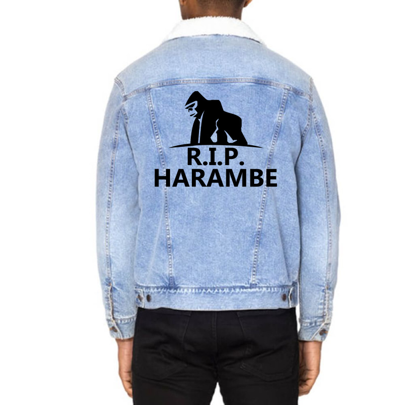 Harambe Rip Unisex Sherpa-lined Denim Jacket | Artistshot