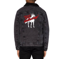 Don't Stop Believing Unicorn Unisex Sherpa-lined Denim Jacket | Artistshot