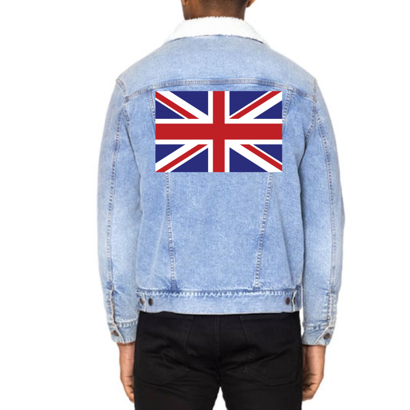 Flag Of The United Kingdom Unisex Sherpa-Lined Denim Jacket by SabriAcar | Artistshot