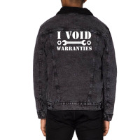 I Void Warranties Unisex Sherpa-lined Denim Jacket | Artistshot