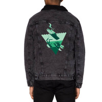 Bermuda Triangle Unisex Sherpa-lined Denim Jacket | Artistshot