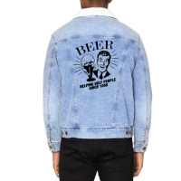 Beer Helping Ugly People Unisex Sherpa-lined Denim Jacket | Artistshot