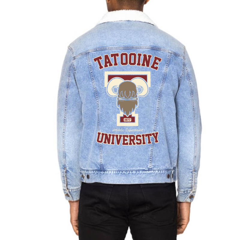 Desert Planet University Unisex Sherpa-Lined Denim Jacket by celvin | Artistshot