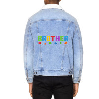 Brother Funny Blocks Master Builder Brick Builder Birthday Long Sleeve Unisex Sherpa-lined Denim Jacket | Artistshot