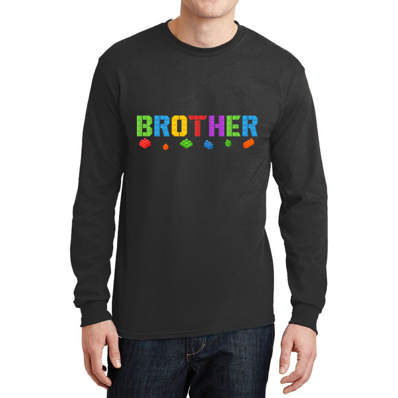 Brother Funny Blocks Master Builder Brick Builder Birthday Long Sleeve Long Sleeve Shirts | Artistshot