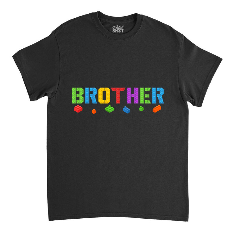 Brother Funny Blocks Master Builder Brick Builder Birthday Long Sleeve Classic T-shirt | Artistshot