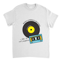 Yeah Music Literacy Matters I Like To Eat Some Puppies Classic T-shirt | Artistshot