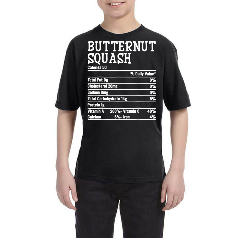 Thanksgiving Christmas Food Facts Butternut Squash Nutrition T Shirt Youth Tee by dorman | Artistshot