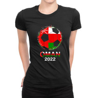 Oman Flag 2022 Supporter Omani Soccer Team Omani Ladies Fitted T-shirt | Artistshot