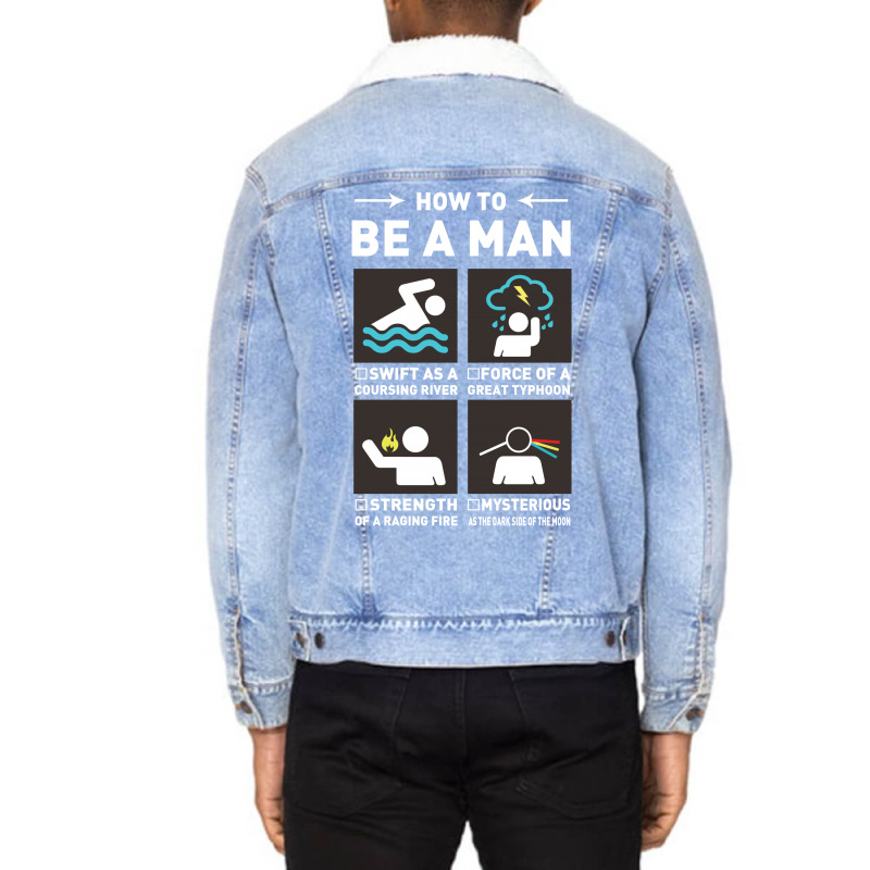 Be A Man Unisex Sherpa-lined Denim Jacket | Artistshot