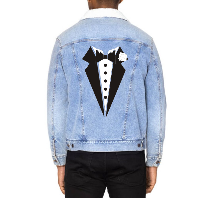 Tuxedo Long Sleeve Unisex Sherpa-lined Denim Jacket | Artistshot