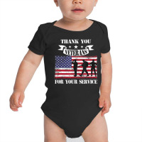 Thank You Veterans For Your Service American Flag Baby Bodysuit | Artistshot