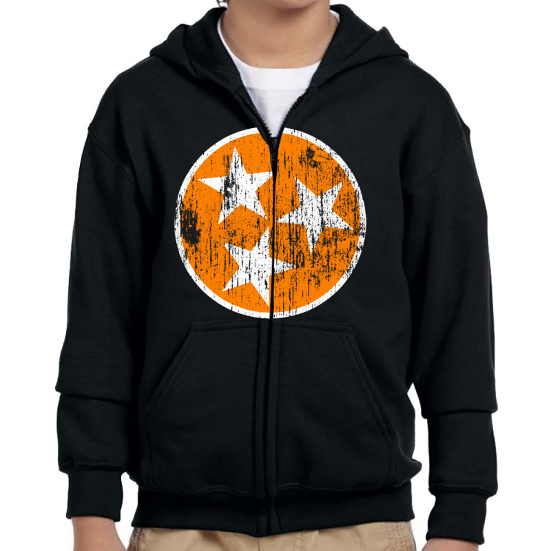 Tennessee Tristar Orange Grunge Youth Zipper Hoodie by PaijoNgiseng | Artistshot