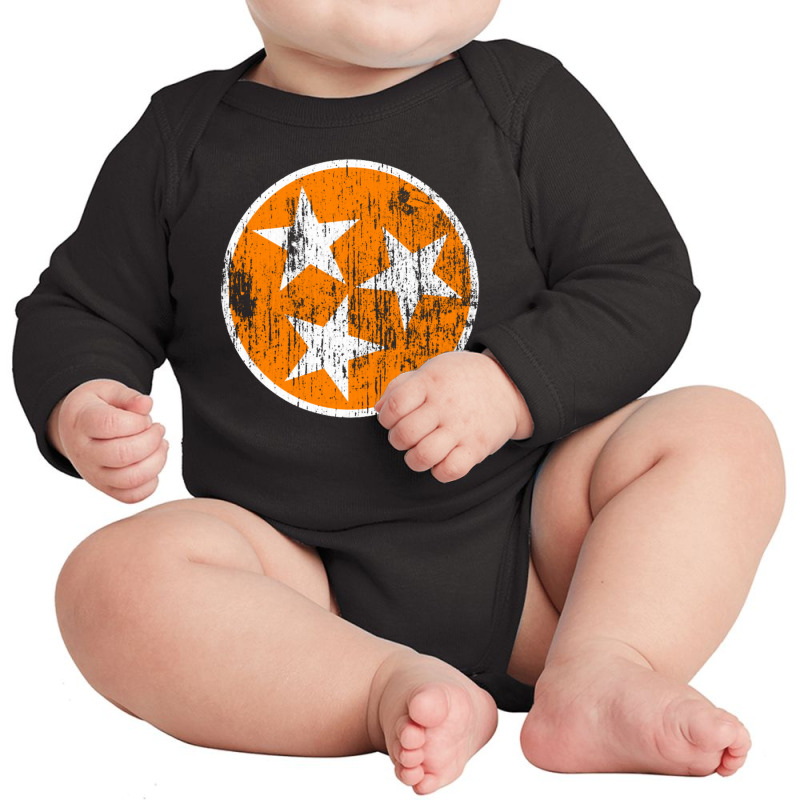 Tennessee Tristar Orange Grunge Long Sleeve Baby Bodysuit by PaijoNgiseng | Artistshot