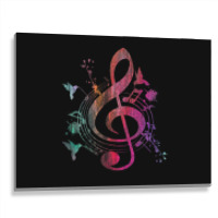 Music Musical Instrument Birds Treble Clef Metal Print Horizontal | Artistshot