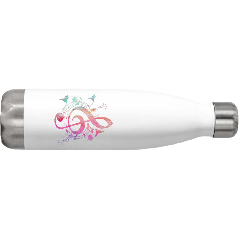 Music Musical Instrument Birds Treble Clef Stainless Steel Water Bottle | Artistshot