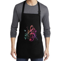 Music Musical Instrument Birds Treble Clef Medium-length Apron | Artistshot