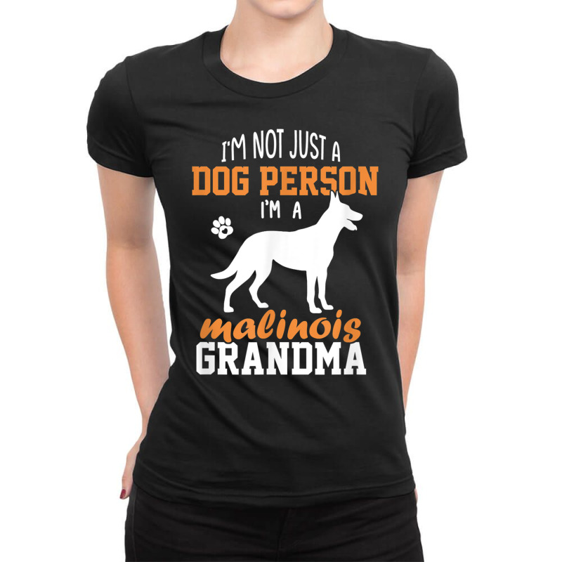 Cute Malinois Grandma Gifts Malinois Dog Lover Mother's Day T Shirt Ladies Fitted T-Shirt by sunda | Artistshot