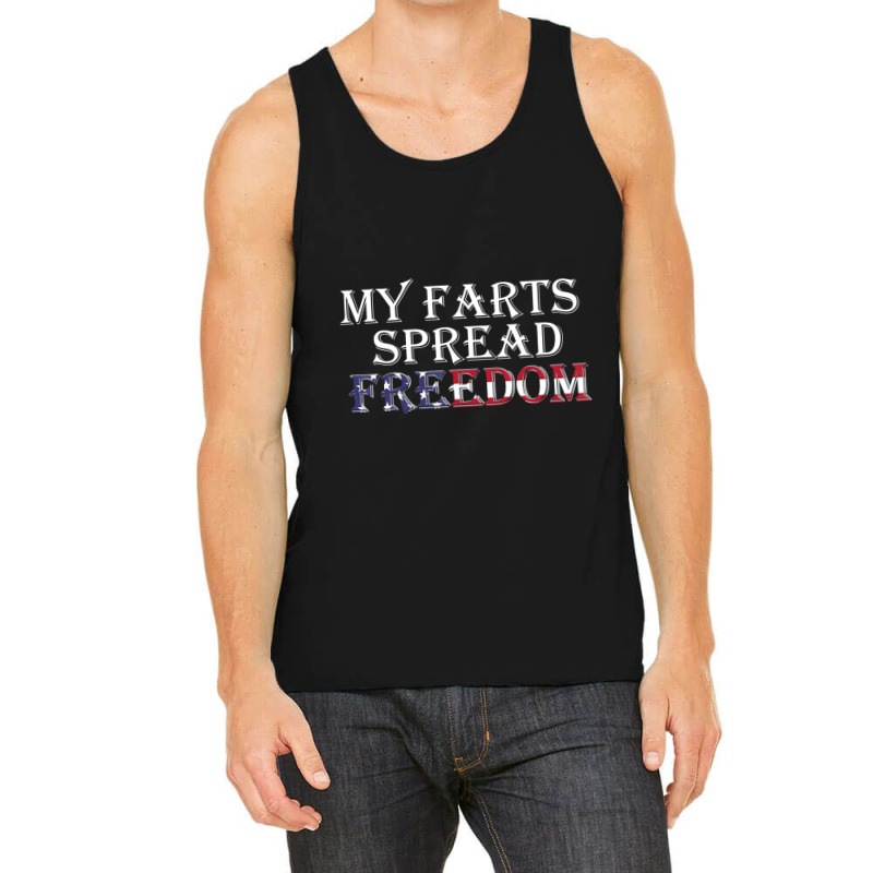 My Farts Spread Freedom Redneck Country Joke Usa Flag Humor Tank Top | Artistshot